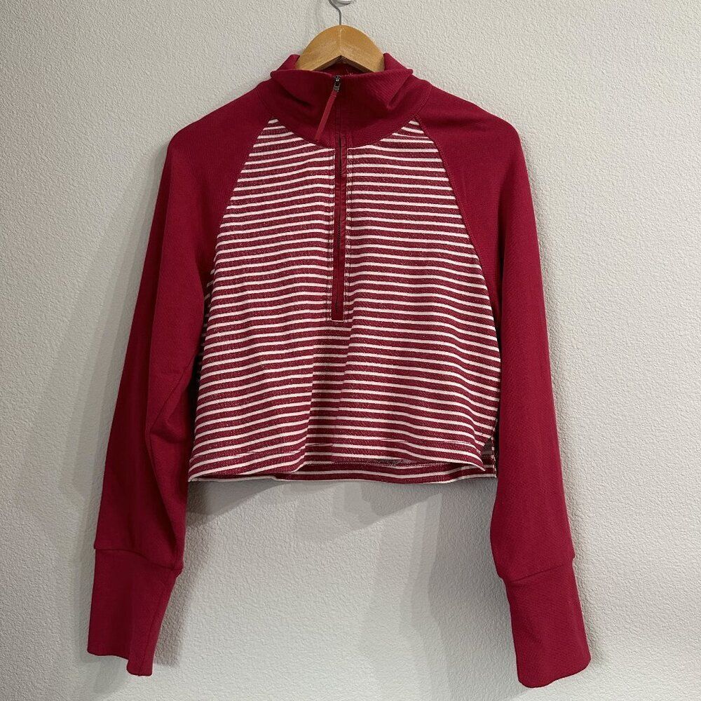 Striped Red Raglan Sleeve Top - Picture 5 of 7
